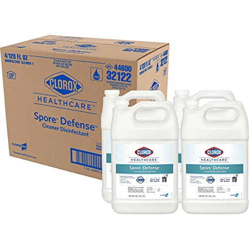Clorox Healthcare Spore10 Defense Cleaner Disinfectant, Refill Bottle, 128 Ounces Each (Pack of 4) (32122)