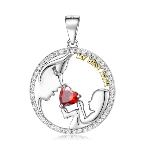 Collier en argent 925 pendentif coeur zircon pour femme