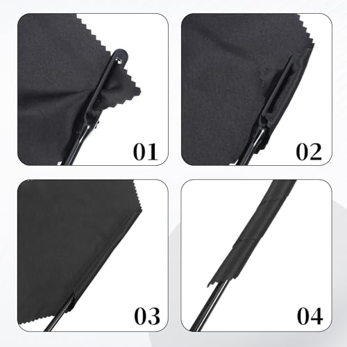 Flute Cleaning Cloth, 5 Pcs Flute Cleaner Flutes Swab Flutes Cleaning Rod Black - Thumbnail 3