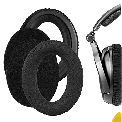 Geekria Comfort Mesh Fabric Replacement Ear Pads Compatible with Sennheiser PXC350, HD380, PC350, PC350SE, PXE350, HME95, HMEC250, HD380 PRO Headphones, Ear Cushions (Black)