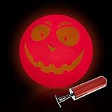 OMOTIYA LED Glow Dodgeball, Playground Kickball with Air Pump for Inflatable, 5' Rubber Kick Balls...