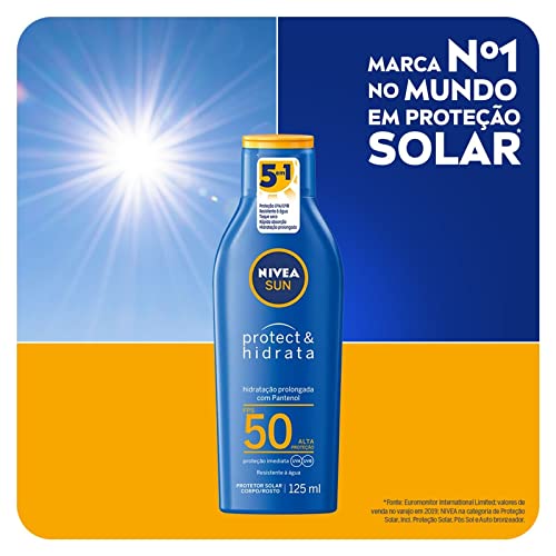 NIVEA SUN Protetor Solar Protect & Hidrata FPS 50 125ml - Com toque seco, rápida absorção e resisten