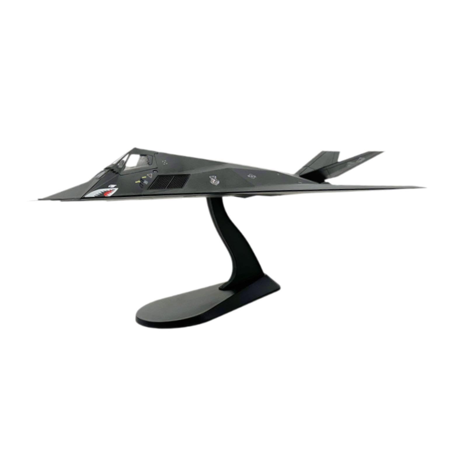 Avión Fundido a Presión 1/72: Caza Nighthawk de Colección con Soporte de Exhibición