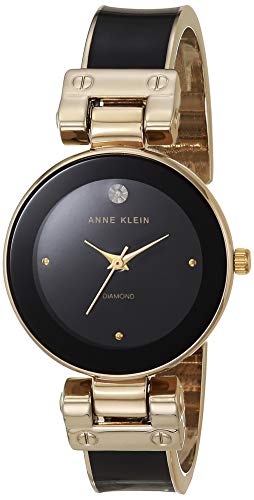 Anne Klein Women's Genuine Diamond Dial Bangle Watch, AK/3832