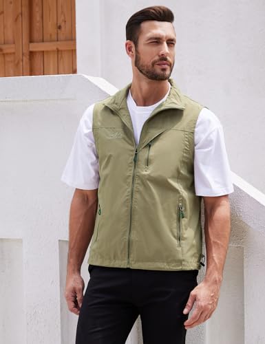 image for Gihuo Men's Golf Lightweight Photo Vest Fishing Travel Safari Vest Sof