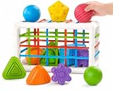 MINGKIDS Montessori Toys for 1 Year Old, Cube & 6 Sensory Shape Blocks&6 Colors...