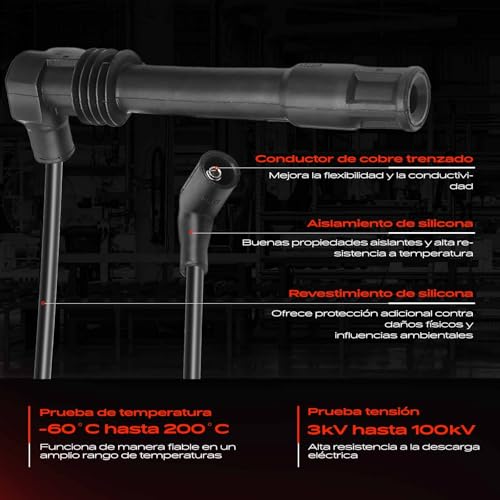 Cables de encendido Frankberg de 6x para solucionar fallos de arranque en tu Passat Variant 6