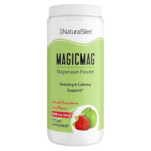 NaturalSlim Magicmag Pure Magnesium Citrate Powder – Stress, Constipation, Muscle, Heart Health, and Sleep Support | Natural Strawberry & Lime Flavored Magnesium Supplement - 8oz Drink Mix (Solo)