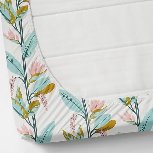 Image of VOMZER Premium 320 TC Fitted Bed Sheet with Full Elastic - Deep Pocket Design - Wrinkle Resistant Fitted Bedsheet 36x72 Single Bronze Tree