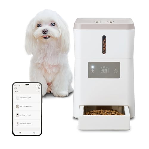 WFbNX y PURE z PET AUTO FEEDER Lpa X}zŊǗ 1ő105gPʂׂ̍Ȑݒ 2dňS t[h^Nې PPAF01-WH yWifiz