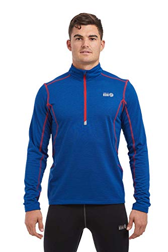 Time To Run Maillot de Course Léger à Longues Manches et à Fermeture éclair Thermique pour Hommes S Bleu Profond