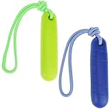 PUPTECK Juguetes interactivos para piscina para perros, juguetes flotantes de agua, paquete de 2, azul y verde