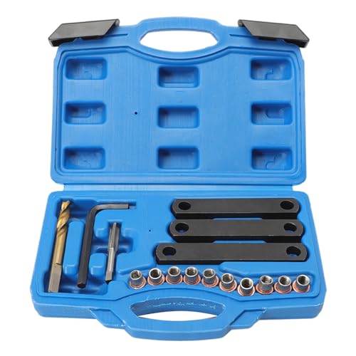 Anlseiod Android 16 x Kit Réparation Filetage Frein pour VAG VW Audi Opel Ford M9 x 1,25 mm pour la réparation des filetages endommagés sur Les paliers de...