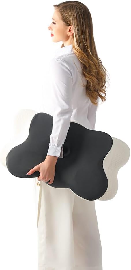 Cervical Neck Pillow for Neck Pain Relief,Side Sleeper Pillow for Sleeping,Memory Foam Neck Support Ergonomic Pillow for Back Stomach Sleepers