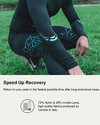 Sumarpo Compression Pants Men, Strong Power Recovery Compression Tights, Quick Dry Endurance Athletic Leggings For Knee Support, Running Marathon Triathlon #TOP2