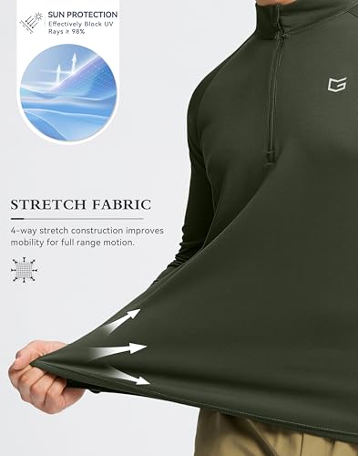 Image of G Gradual Men's Quarter Zip Pullover Running Athletic Shirts Long Sleeve