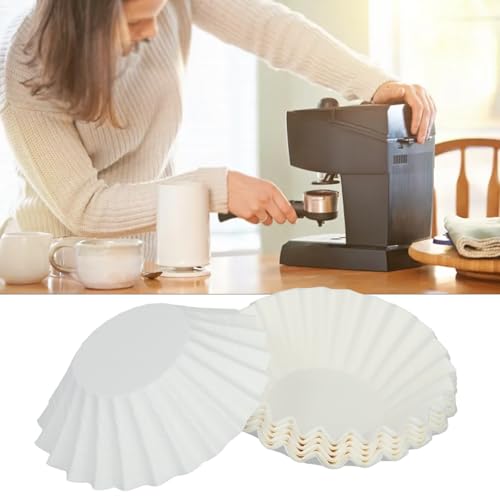 FUANA Lot de 50 filtres à café en papier pour 2.0 L, compatibles avec les modèles K200 K300 K400 K500, remplacement jetable, papier filtre de qualité alimentaire, blanc