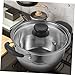 Imagen de Ciieeo Olla de Sopa Acero Inoxidable 16 Cm con Dos Asas Doble Capa Resistente para Cocina Gas y Eléctrica Utensilios de Cocina Hogar con Tapa Multifunctional para Sopas y Estofados