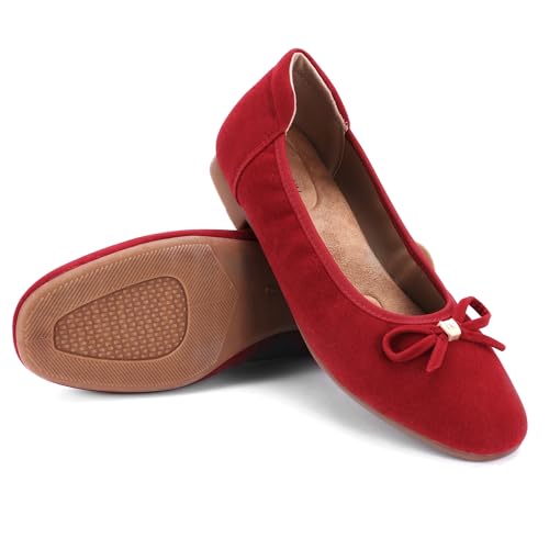 Image of Women's Comfortable Round Toe Bow Ballet Flats Shoes
