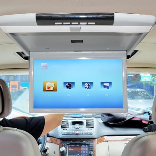 Image of LPLYAA 1080P HD Heads Up Display for Cars,17.3" Car Overhead Flip Down Monitor Screen Display with Remote Control, 12V/24V(Grey)