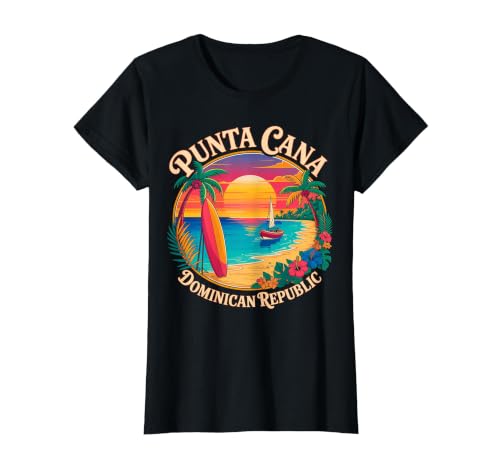 Punta Cana Dominican Republic Vacation T-Shirt, Women, Black, XX-Large
