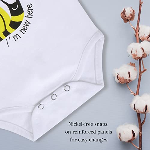 Image of Baby Onesie for Newborn to 12 Months,Soft Cotton Bodysuit with inchHello World inch Print - 220 GSM | Unisex | Comfortable & Breathable baby clothes