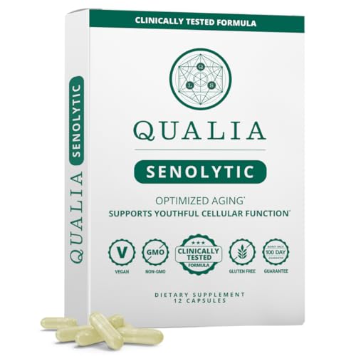 QUALIA LIFE SCIENCES Senolytic Supplement Fisetin Quercetin Piperlongumin & More Aging Supplement - Supports Optimal Cell Repair & Rejuvenation Naturally Eliminate Zombie Cells 1 Month Supply