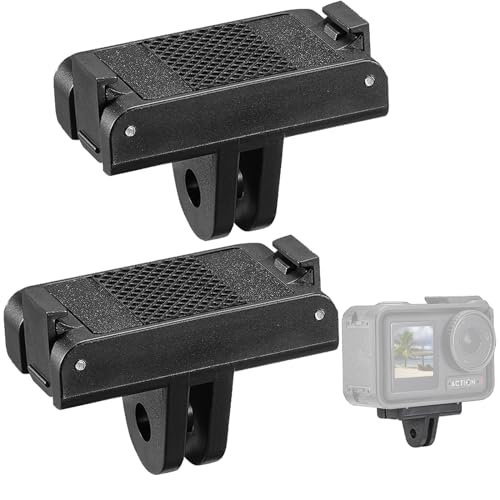 PCTC 2PCS Magnetic Adapter Mount Compatible for DJI Osmo Action 5 Pro 4/3 Quick Release Adapter - DJI Accessories,Attachable Tripod, Selfie, Vlogging