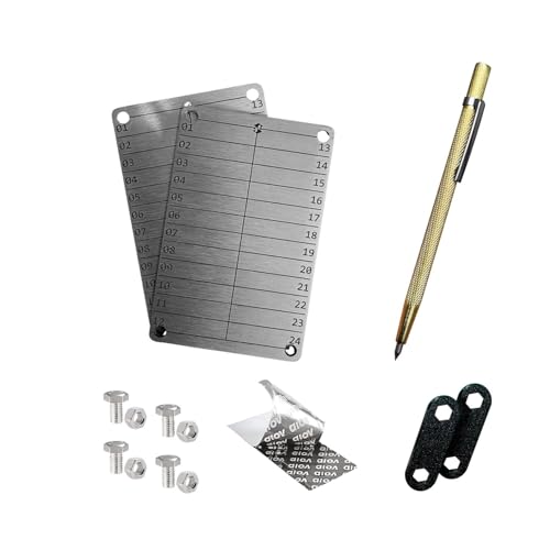 2x Cold Wallet Carteira de Criptomoedas de Metal Com Caneta Riscadora Parafusos e Lacre de Segurança Bitcoin Seed Phrase Storage para Criptos - Aço Inox