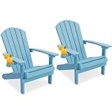 YEFU Adirondack Chairs Set of 2 with Cup Holder