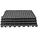 MUKCHAP 12 Pack 11.8 x 11.8 Inch Interlocking Rubber Floor Tiles, PVC Modular Interlocking Cushion Floor Mats, Anti-Slip Bathtub Mats with Drain Holes for Wet Area Pool Bar Patio Balcony, Black