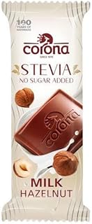 Corona Chocolate Stevia Milk Hazelnut - Pack of 6