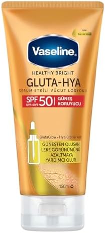 Vaseline Gluta-Hya Serum Etkili Vücut Losyonu Güneş Koruyucu 150 Mililitre — Amazon ürün görseli
