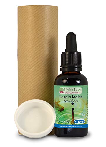 Lugols 12% Iodine Solution High Strength True 12% Liquid Formulation Bulb Pipette for Easy & Accurate Dispensing Formulated & Made in Wales (30ml)
