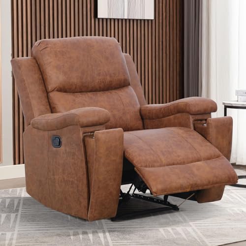 Sillón reclinable individual de cuero con masaje