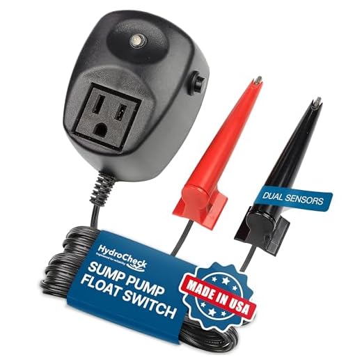 HydroCheck Sump Pump Float Switch with Hi-Lo Dual Sensors and Built-in Alarms (HC6000v2), Made in the USA