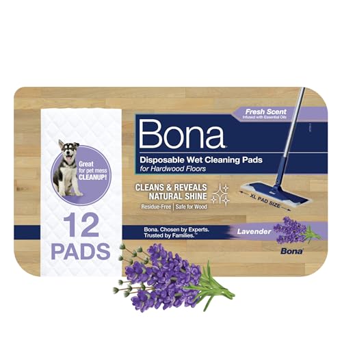 Bona® Disposable Wet Cleaning Pads for Hardwood Floors, Lavender Scent