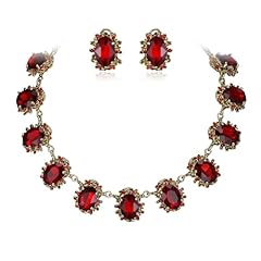 Ruby Color Antique-Gold-Plated-Base