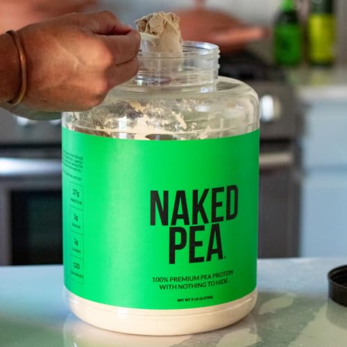 Image of NAKED Pea - 5LB 100% Pea Protein Powder from North American Farms - Unflavored Vegan Pea Protein Isolate - NSF Certified, Plant Protein Powder, Easy to Digest - 76 Servings (Pack of 2)