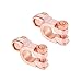 X AUTOHAUX 1 Pair Aluminum Magnesium Alloy Top Post Copper Tone Battery Terminal Connectors for Car Boat