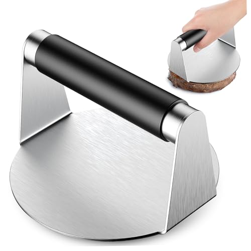 Sosoport Burger Press with Ergonomic Handle for Easy Patty Making Compact Griddle Press for Quick Cooking Hamburger Press Patty Maker for BBQ and Grilling