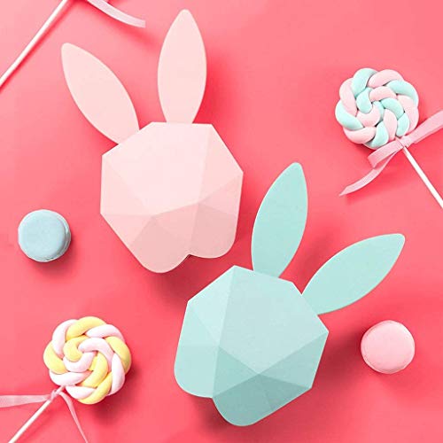 FFLJT I bambini Bunny sveglia Orologio da parete sveglio di luce di notte orologio da tavolo Wake Up Coniglio luce del fumetto Comodino lampada (Color : Pink) - Image 4