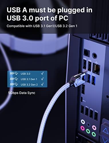 JSAUX Link Cable 5m, Compatible with Meta/Oculus Quest 2 Accessories Link Cable, Long USB to USB C Cable Compatible with VR Headset, Gaming PC,Steam VR-White