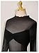 MakeMeChic Women's Mesh Sheer Cocktail Dress Y2K Long Sleeve Mock Neck Bodycon Club Mini Dresses Concert Outfits Black Small