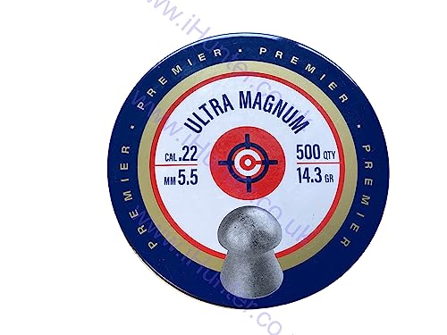 iHunter Crosman Domed Ultra Magnum .22/5.5mm Airgun pelets (500ct) L135