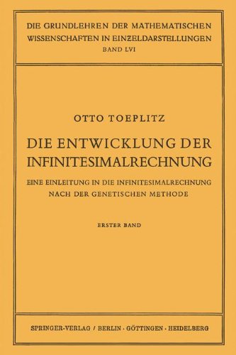 Die Entwicklung der Infinitesimalrechnung: Eine Einleitung in die Infinitesimalrechnung Nach der Genetischen Methode. Erster Band (Grundlehren der mathematischen Wissenschaften)