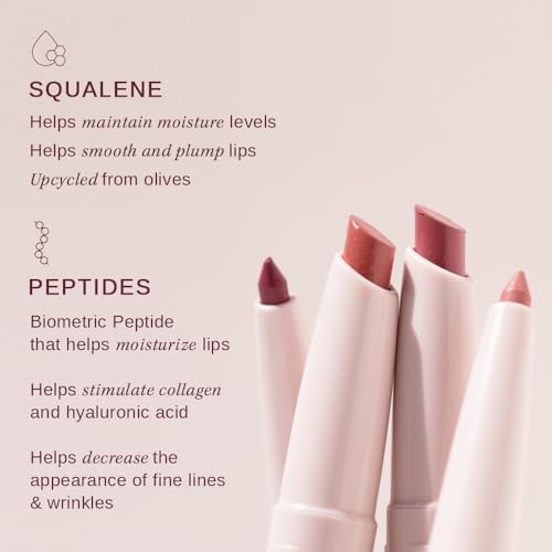 Image of Wander Beauty Under the Mistletoe Lipsetter Duo, Dual-Ended Lipstick & Liner, Barcelona Blush & Midtown Mauve, Limited Edition, Soft Matte Finish, Hydrating, With Squalane & Peptides