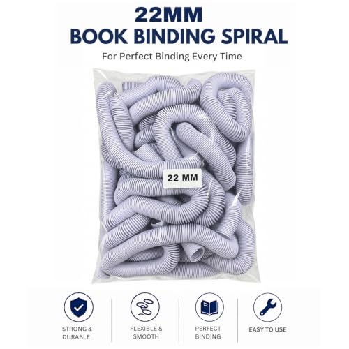 Image of Spiral Binding White Heavy Quality Plastic Spiral Ring /Coil /Loop Manual Ring Binder (22mm)