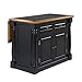 Monarch Black/Distressed Oak Kitchen Island with Granite Top by Home Styles