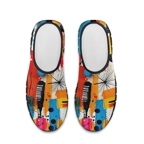 Art Printed Shoes for Women Tennis Shoes Slip on Sneaker for Indoor/Outdoor Size 5-10.5